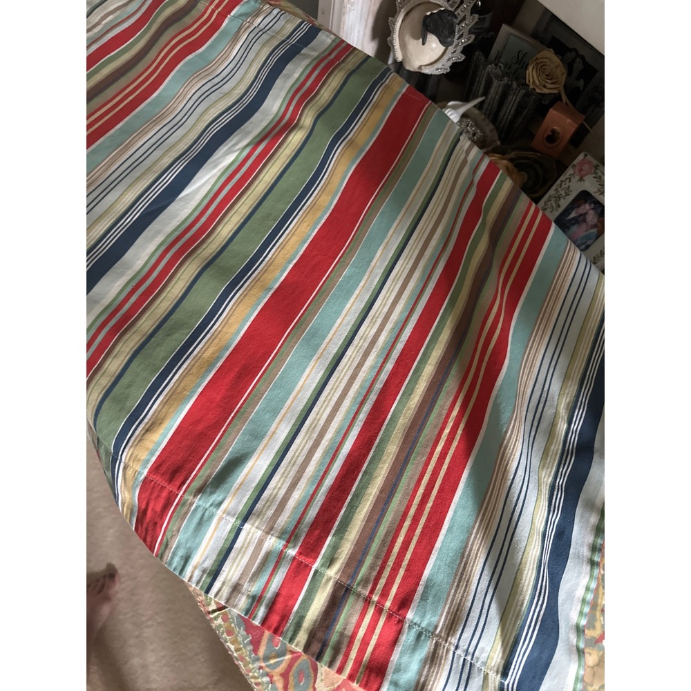 Pottery Barn Multi Color Striped Organic Cotton Standard Pillowcase Portugal